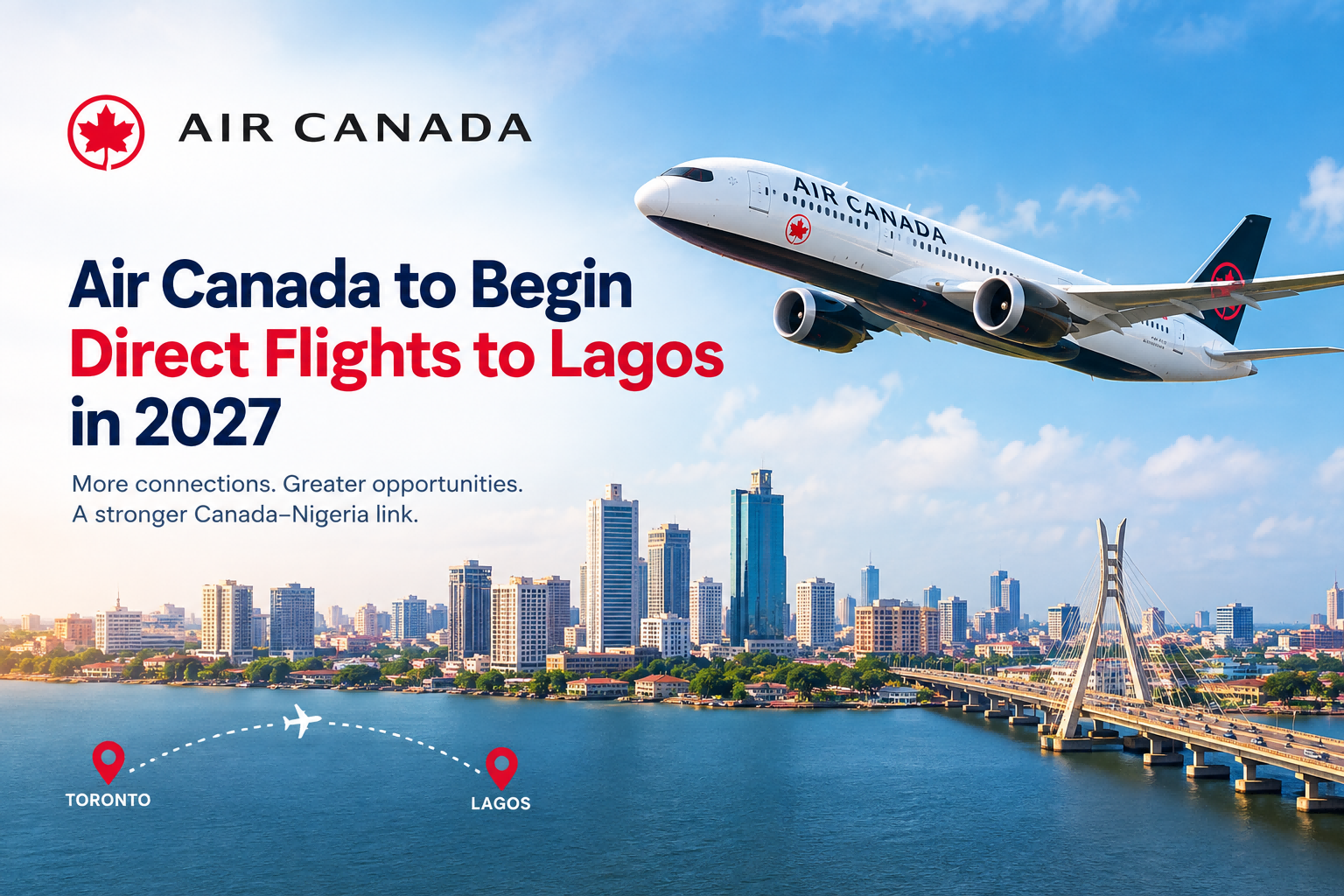 Air Canada to Begin Direct Flights to Lagos in 2027